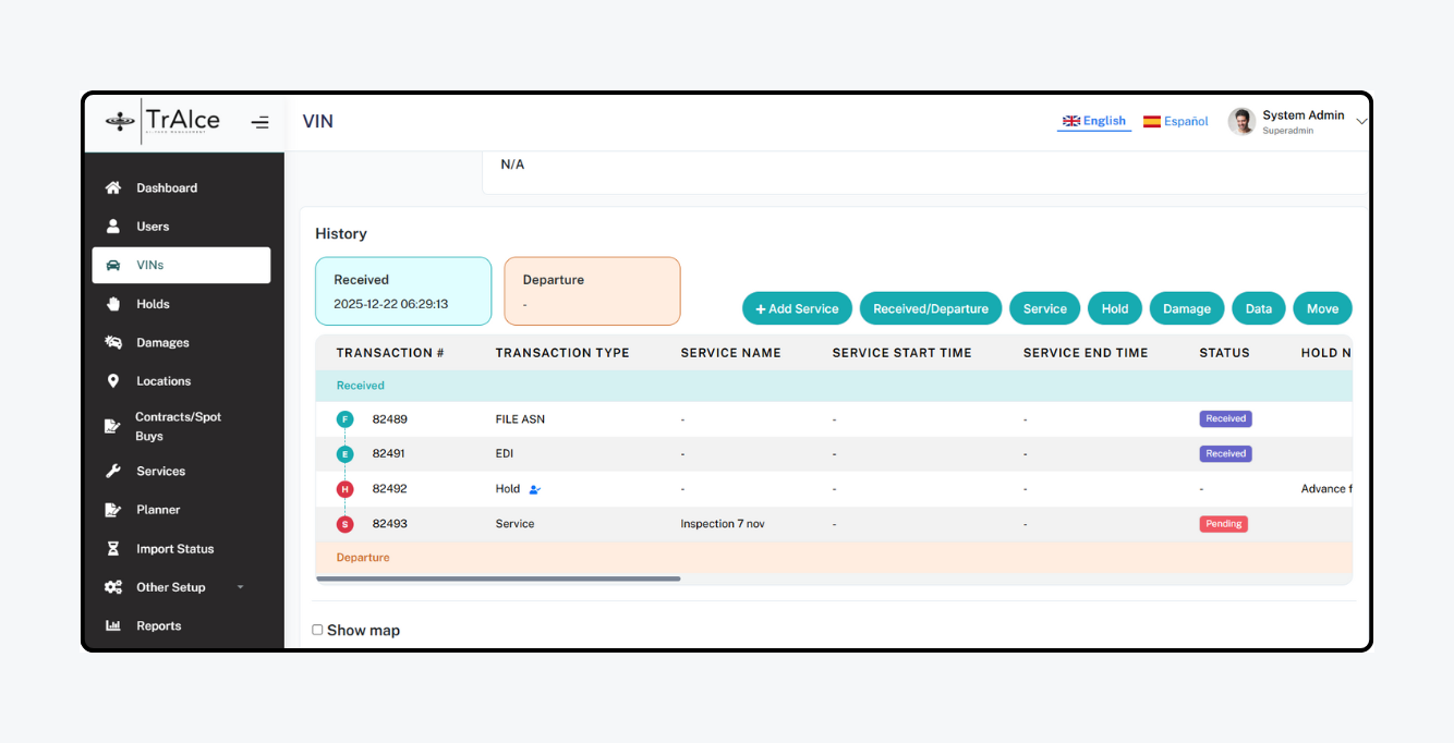 Large Vehicle Logistics Yard