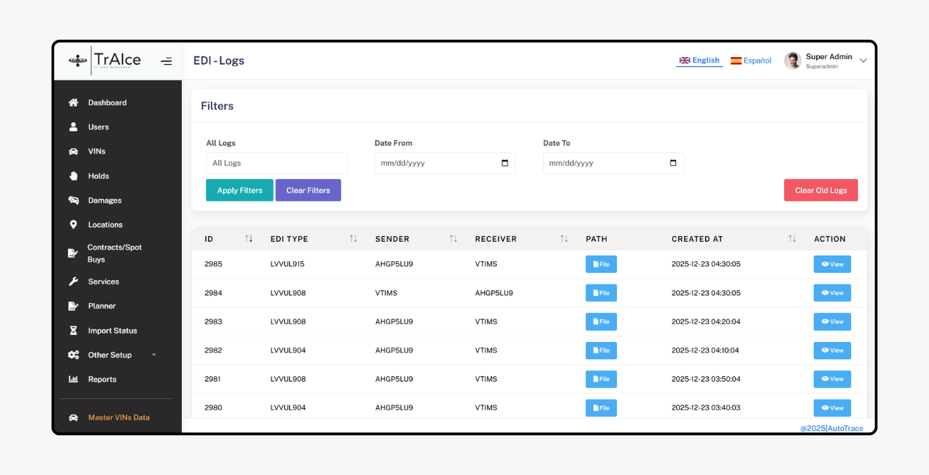 Large Vehicle Logistics Yard